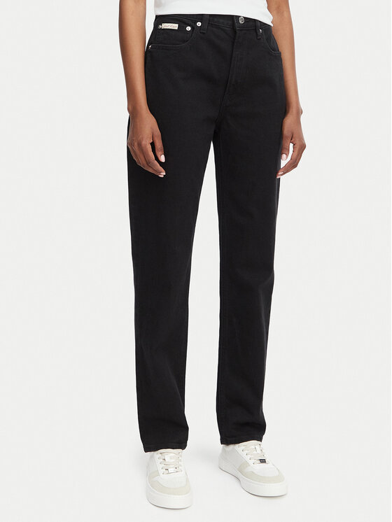 Calvin Klein Jeans Blugi New Mom Jean LV047D843G Negru Mom Fit
