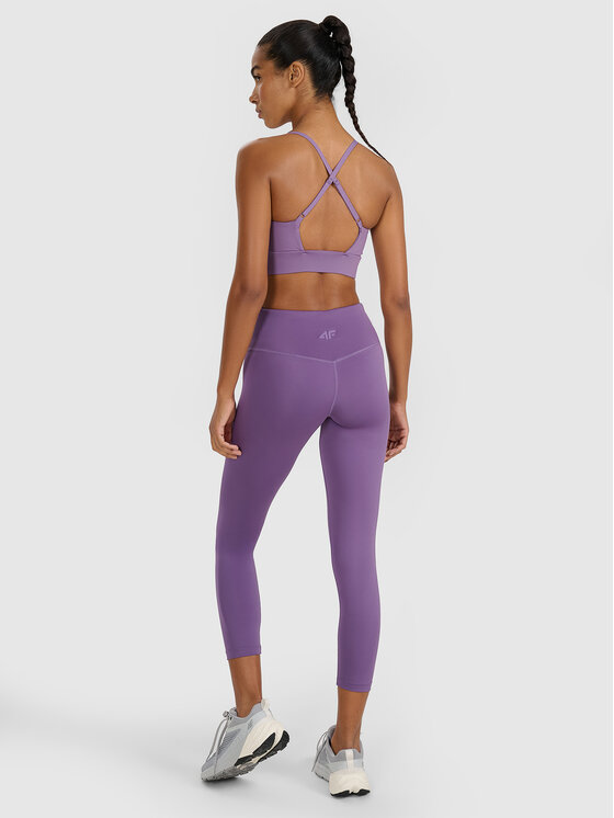 4F 4F Legginsy MULTI ACTIVE Różowy ciemny Slim Fit