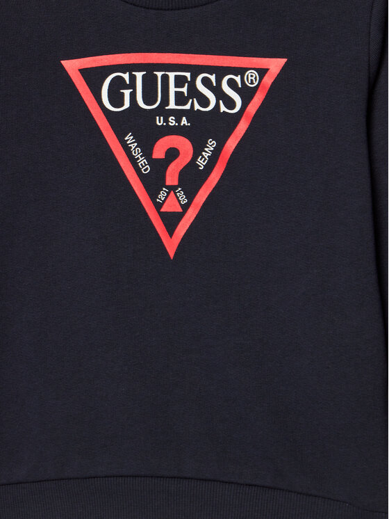 Guess Guess Pulóver N73Q10 KAUG0 Sötétkék Regular Fit