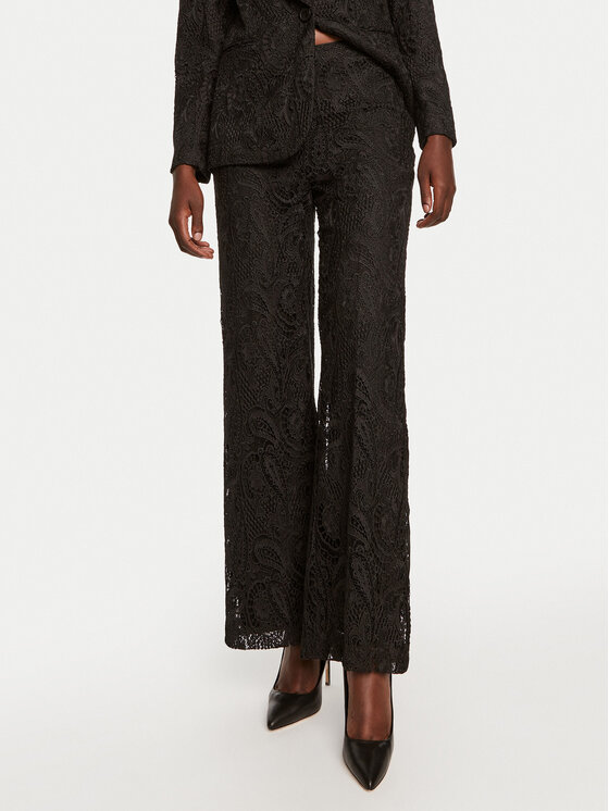 TWINSET TWINSET Riidest püksid 242TP2466 Must Wide Leg