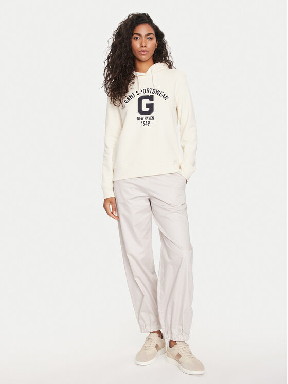 Gant Gant Bluză Logo 4200847 Écru Relaxed Fit