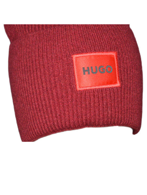 BOSS Boss Czapka Beanie Czerwony