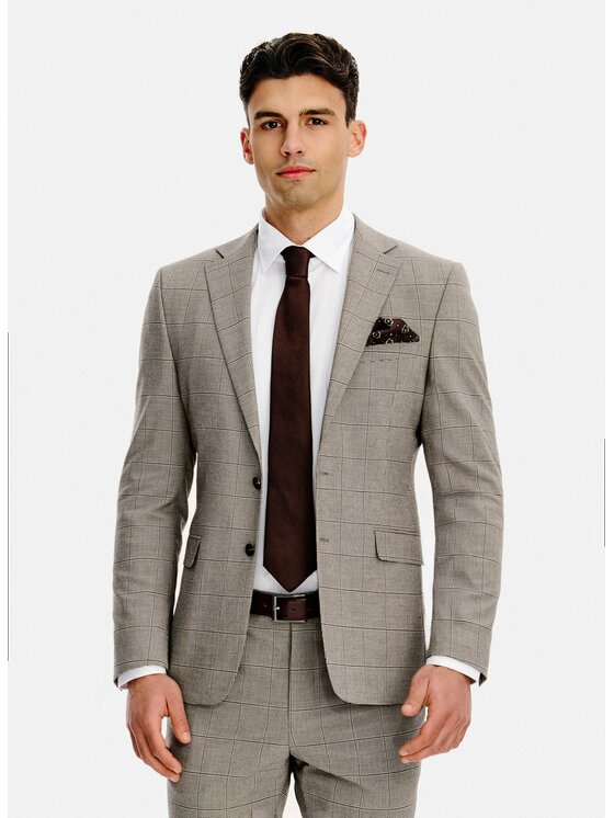 Pako Lorente Pako Lorente Marynarka P26SF-3G-020 Brązowy Slim Fit