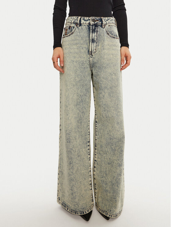 One Teaspoon Jeans 26505 Blu Wide Leg, taglia : 25