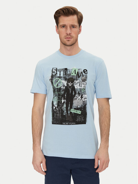 Blend Blend T-Shirt 20717965 Niebieski Regular Fit