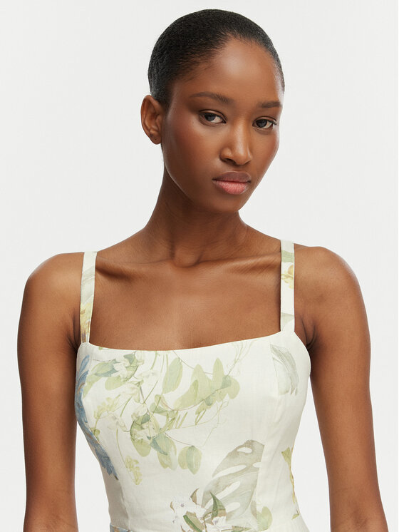 Guess Guess Kokteilinė suknelė W6GKA6 W2409 Šviesiai smėlinė Regular Fit