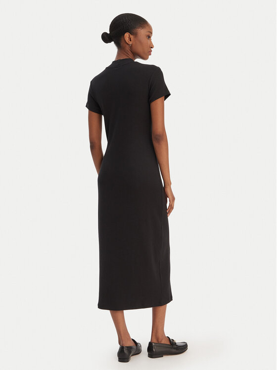 Tommy Hilfiger Tommy Hilfiger Rochie de zi WW0WW47860 Negru Slim Fit