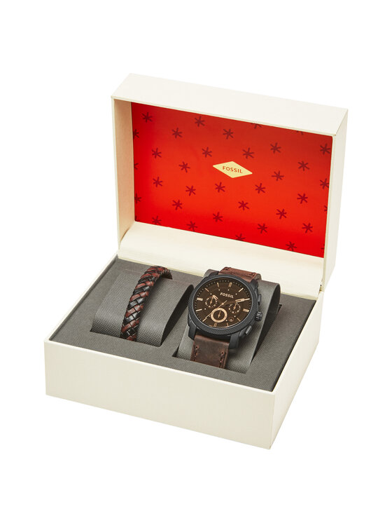 Fossil Fossil Laikrodis Machine FS5251SET Juoda