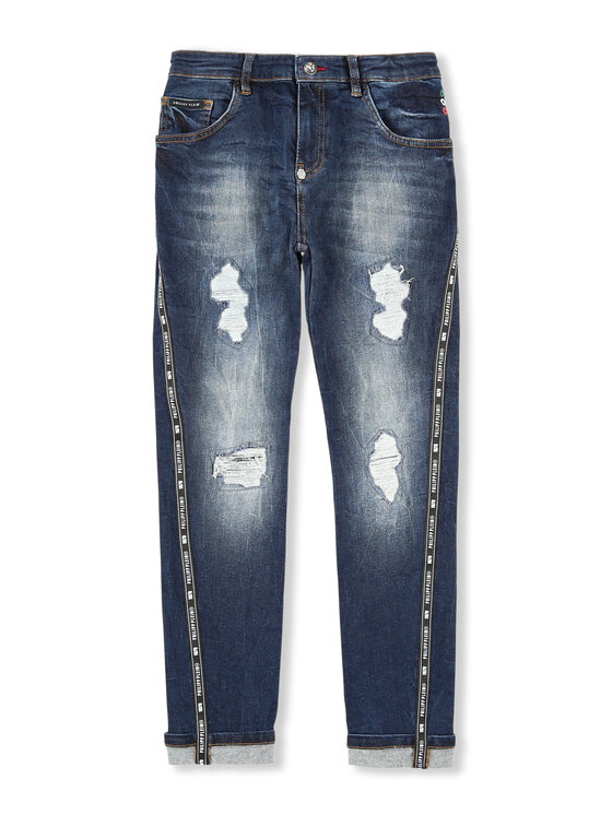 PHILIPP PLEIN PHILIPP PLEIN Jeansy 30332 Granatowy Straight Fit