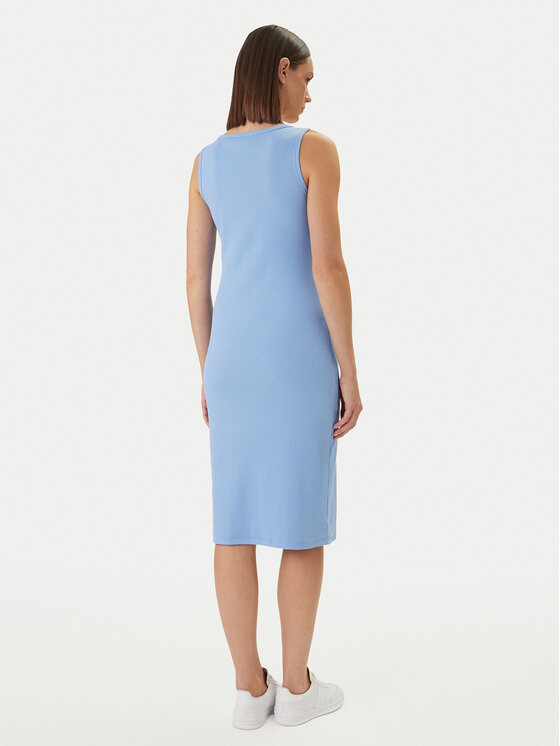 Calvin Klein Jeans Calvin Klein Jeans Vsakodnevna obleka Baby Rib LV047F257G Svetlo modra Slim Fit