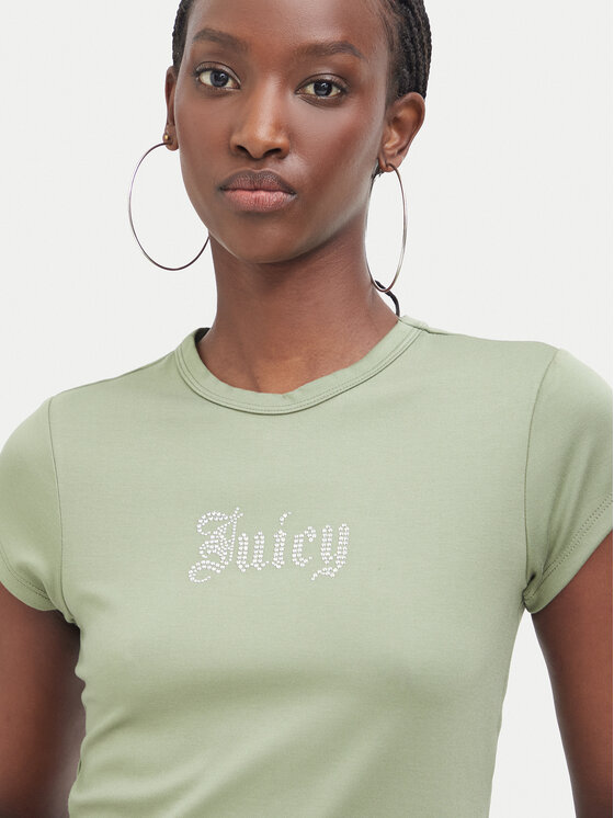 Juicy Couture Juicy Couture Tricou JCWCT226326 Kaki Slim Fit