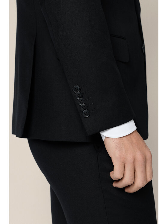 Lancerto Lancerto Garnitur Brecon GA073225000005 Czarny Slim Fit