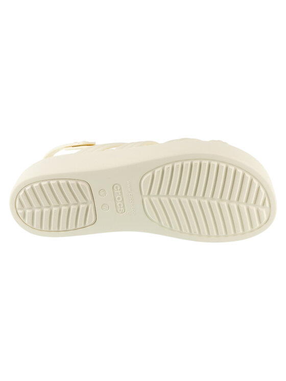 Crocs Crocs Sandały Brooklyn Knot Low Wedge Sandal Beżowy