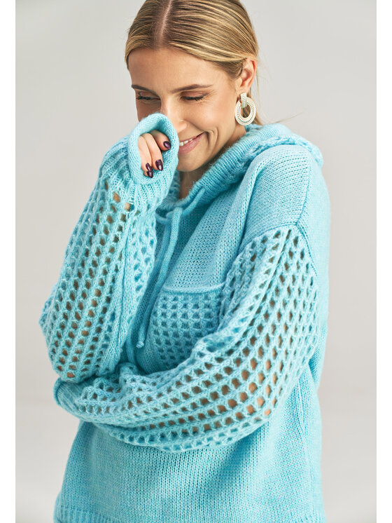 FIGL FIGLFIGL Maglione M996 Celeste Basic Fit