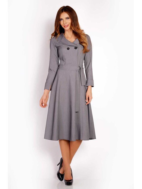 Awama Awama Abito da cocktail L016 Grigio Basic Fit