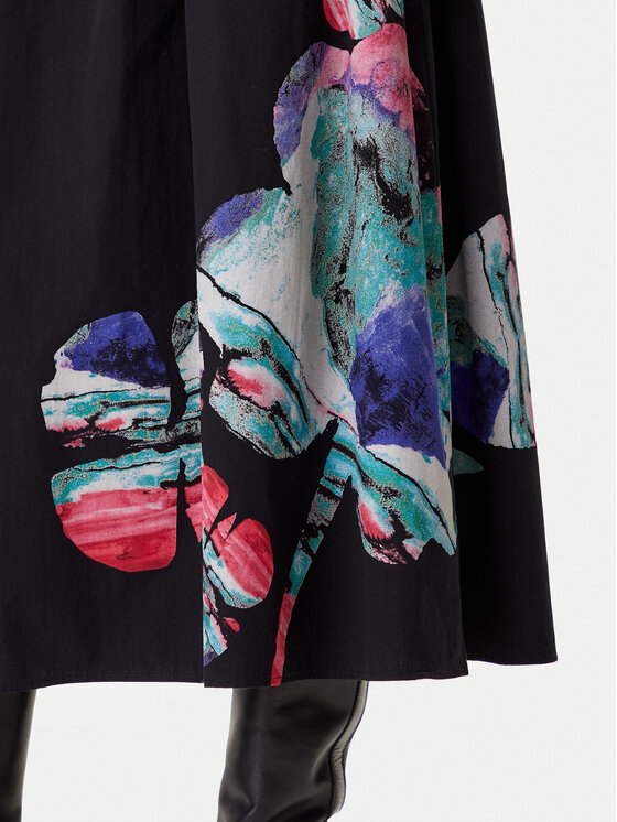 Desigual Desigual Trapéz szoknya Ella Lacroix 25WWFW05 Fekete Regular Fit