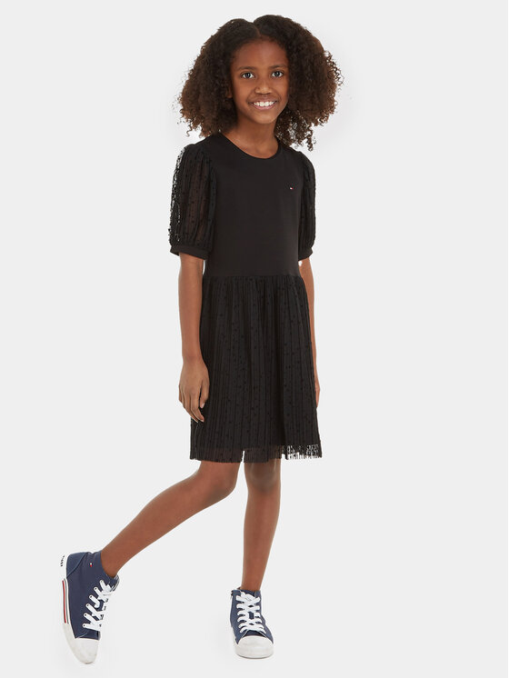 Tommy Hilfiger Tommy Hilfiger Ежедневна рокля KG0KG07671 Черен Regular Fit