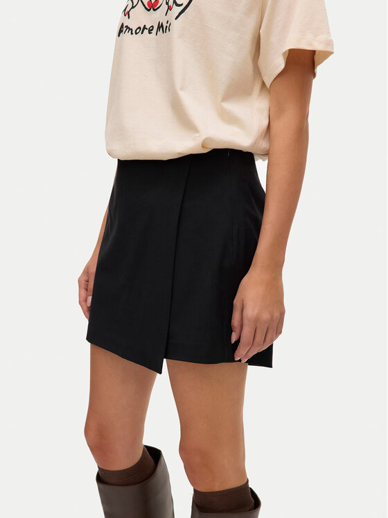 Vero Moda Vero Moda Szoknya-rövidnadrág Melina 10332054 Fekete Loose Fit