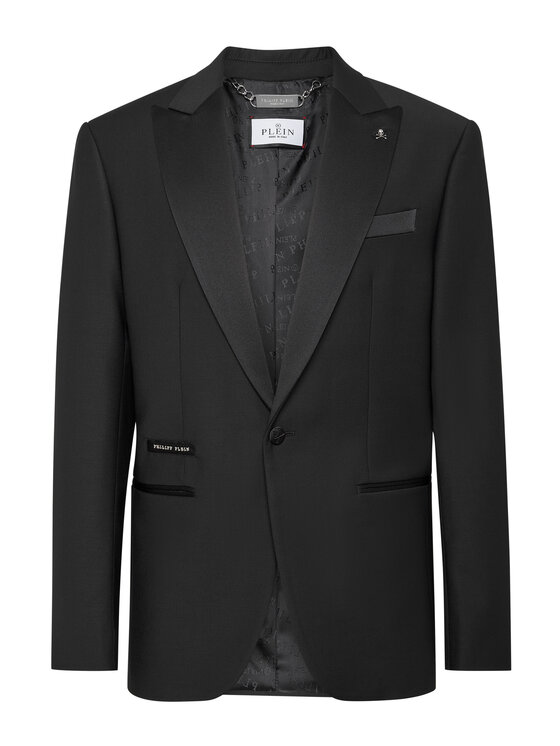 PHILIPP PLEIN PHILIPP PLEIN Marynarka 14737 Czarny Regular Fit