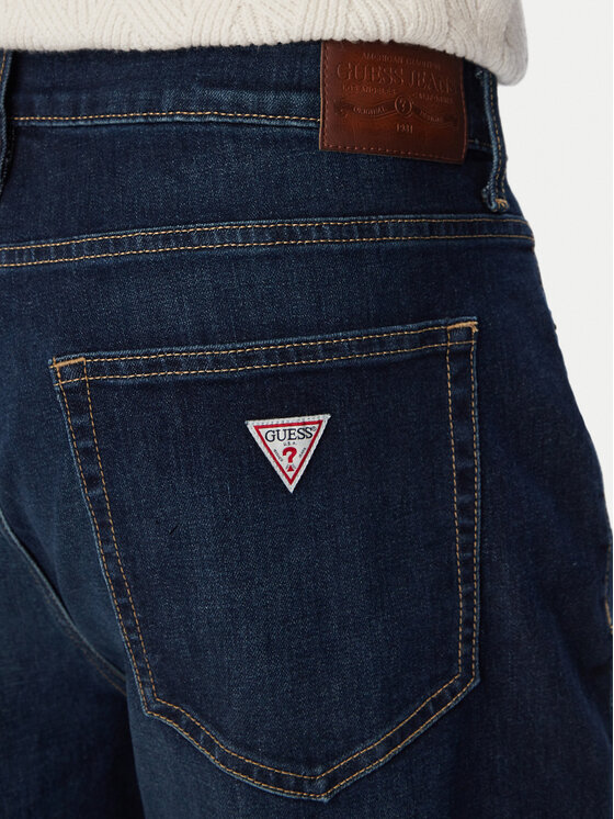 Guess Jeans Guess Jeans Jeans hlače M6BAB3 D2294 Mornarsko modra Relaxed Fit