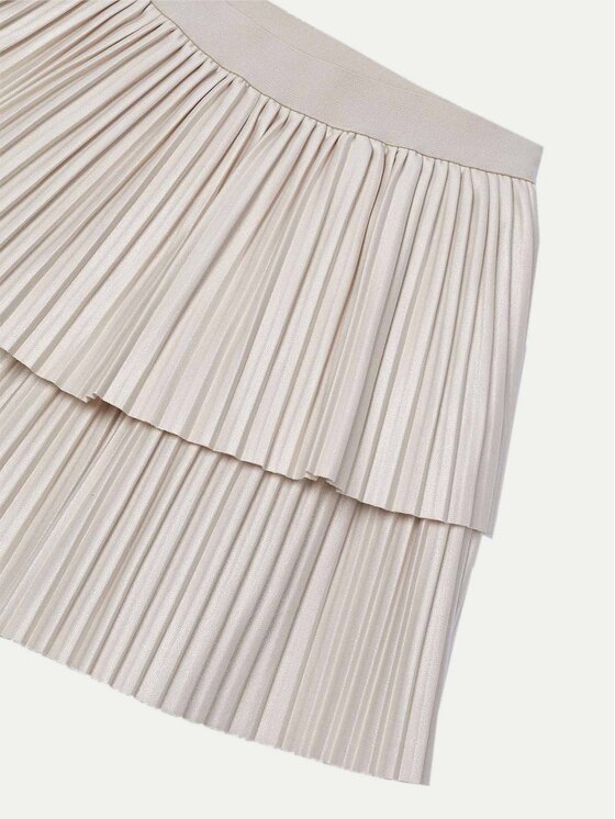 Mayoral Mayoral Gonna plissettata 4904 Beige Regular Fit