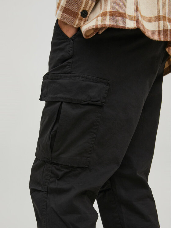 Jack&Jones Jack&Jones Hlače Ace 12216664 Crna Carrot Fit