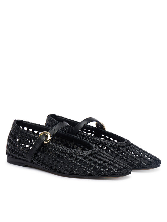 Tommy Hilfiger Tommy Hilfiger Balerina Mary Jane Ballerinas FW0FW09244 Fekete
