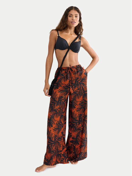 Triumph Triumph Spodnie materiałowe Summer 10227246 Brązowy Wide Leg