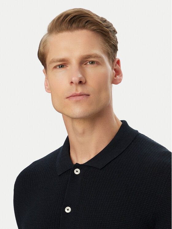 Bugatti Bugatti Srajca 7100-15536E Mornarsko modra Regular Fit