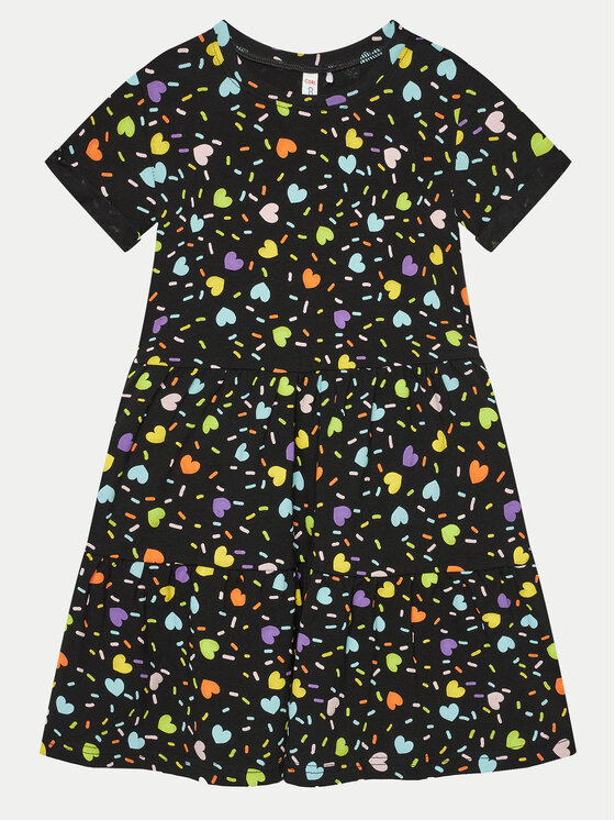 Coccodrillo Coccodrillo Každodenní šaty WC4129205VGC Černá Regular Fit