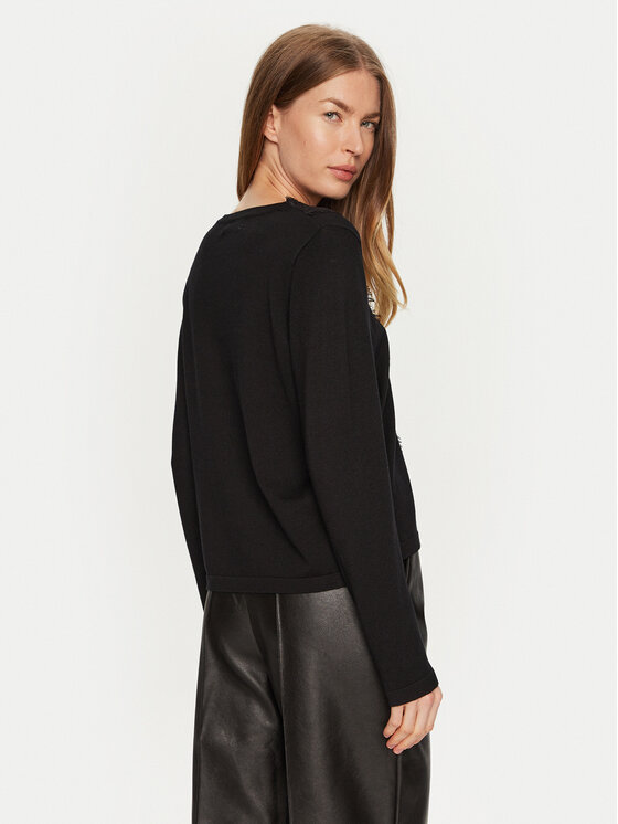 ARTIGLI ARTIGLI Strickjacke ACMA000388 Schwarz Regular Fit