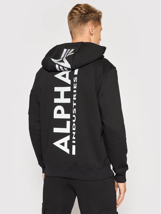 Alpha Industries Alpha Industries Felpa Back Print 178318RP Nero Regular Fit