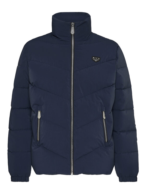 PHILIPP PLEIN PHILIPP PLEIN Vatovaná bunda 23009 Modrá Regular Fit