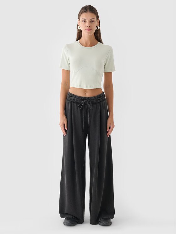 4F 4F Top 4FRAW24TTSHF2581-47S Zielony Slim Fit