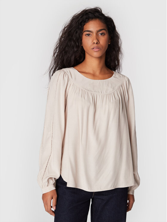Comma Comma Bluză 2120351 Bej Regular Fit