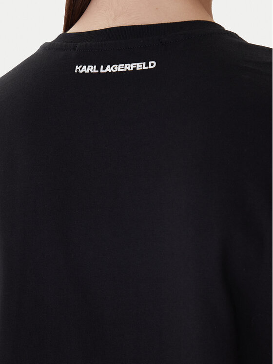 KARL LAGERFELD KARL LAGERFELD Póló A1W17019 Fekete Regular Fit