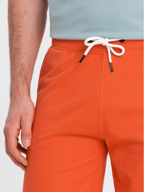 Ombre Ombre Szorty OM-SRSK-0105 Pomarańczowy Regular Fit