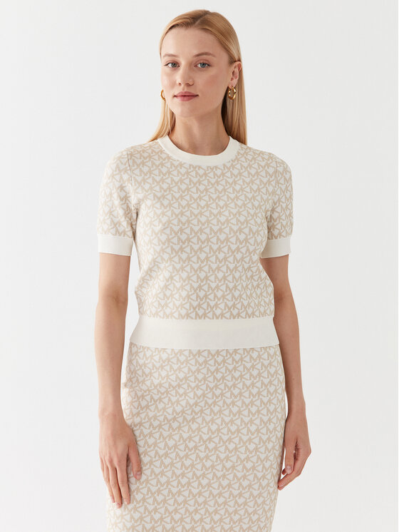 MICHAEL Michael Kors MICHAEL Michael Kors Пуловер MH1604L5KZ Бежов Regular Fit