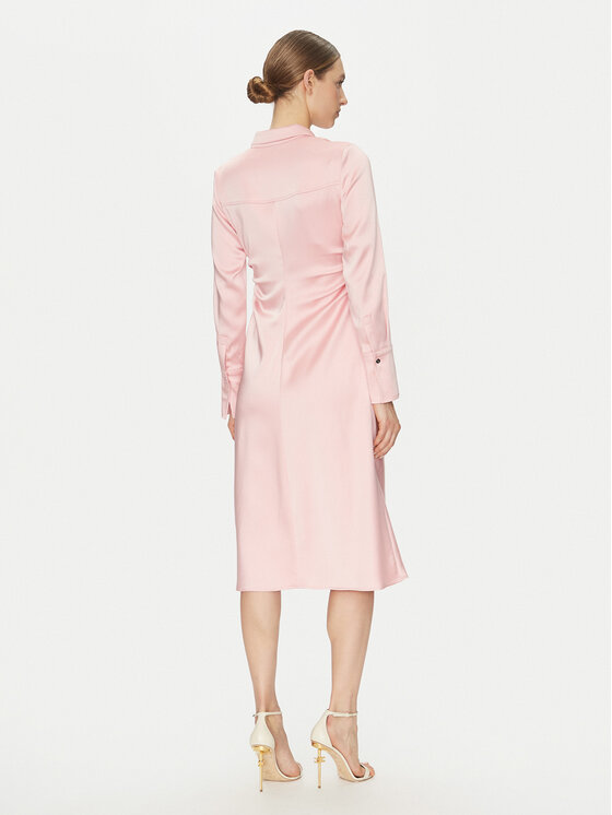DKNY DKNY Haljina košulja DD4KTE31 Ružičasta Regular Fit