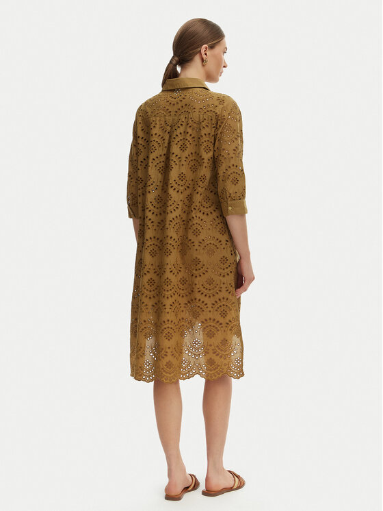 Iconique Iconique Sommerkleid Ella IC26-082 Khakifarben Relaxed Fit