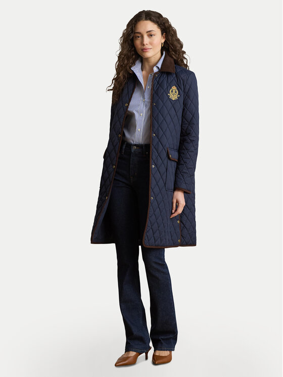 LAUREN RALPH LAUREN LAUREN RALPH LAUREN Преходно яке Crested 3/4 Quilt 297P18059004 Тъмносин Regular Fit