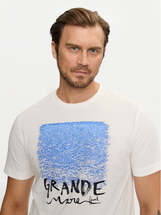 Gant Gant Tričko 2003283 Écru Regular Fit