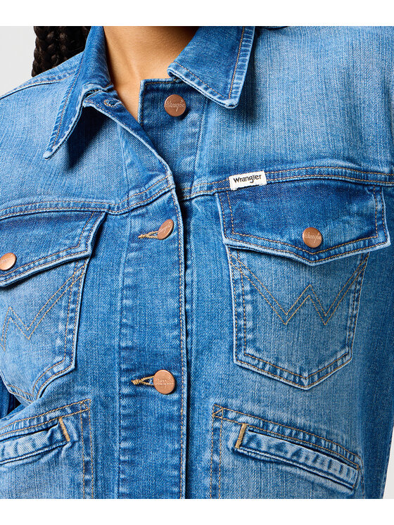 Wrangler Wrangler Kurtka jeansowa 112362616 Niebieski Regular Fit