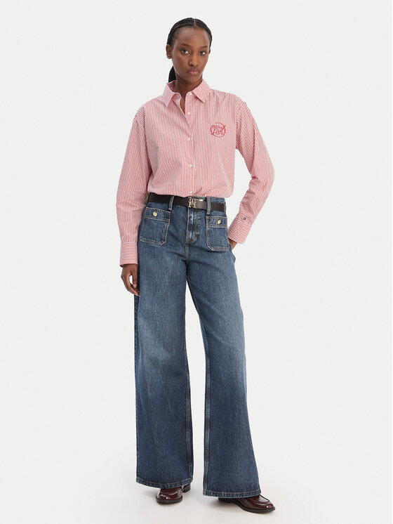 Tommy Hilfiger Tommy Hilfiger Jeansy WW0WW49387 Modrá Wide Leg