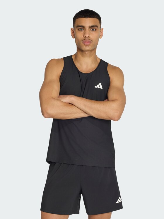 adidas adidas Tank top Own The Run Czarny Regular Fit