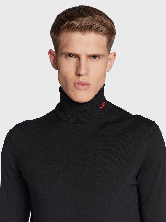 HUGO Hugo Гольф San Thomas-M 50474174 Чорний Slim Fit