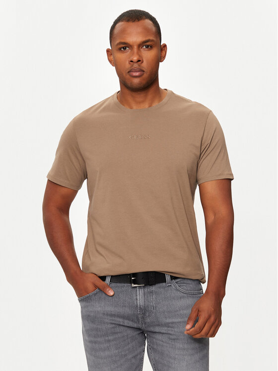 Guess T-shirt M4GP39 K7HD0 Marron Regular Fit