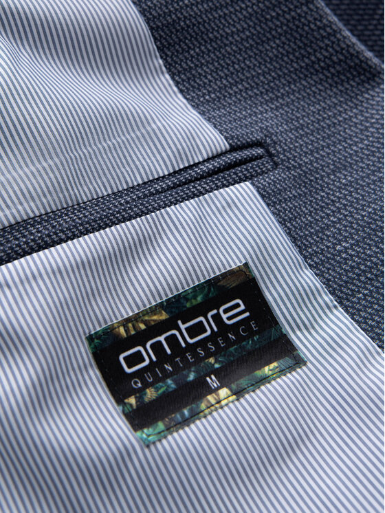 Ombre Ombre Marynarka M171 Granatowy Slim Fit