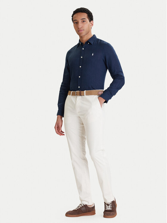 Polo Ralph Lauren Polo Ralph Lauren Marškiniai 710968915506 Tamsiai mėlyna Slim Fit