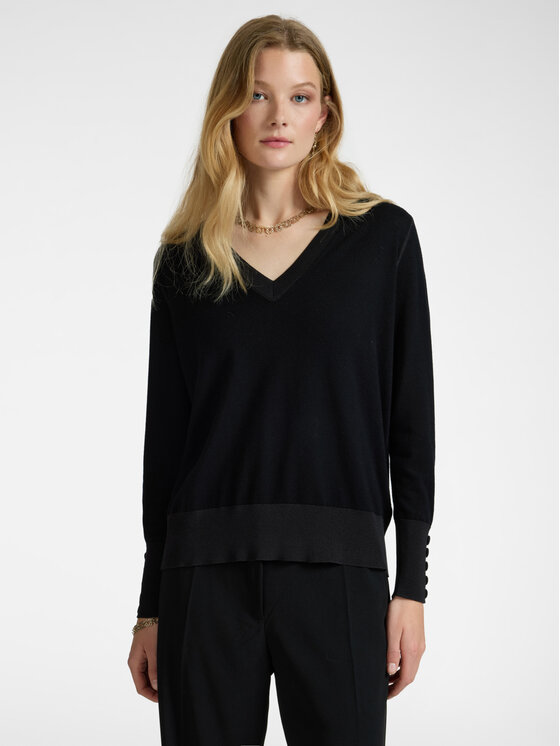 Elena Mirò Elena Mirò Cardigan M407Z000532N033 Nero Boxy Fit